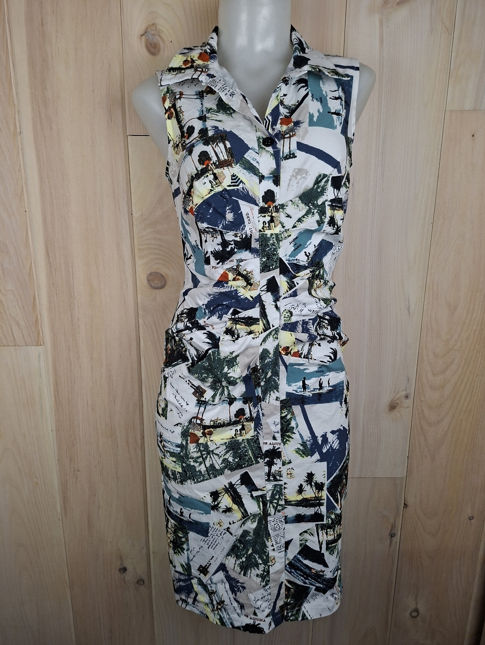 Joseph Ribkoff Sleeveless Midi Dress Stretch Size 8 - Picture 7 of 13